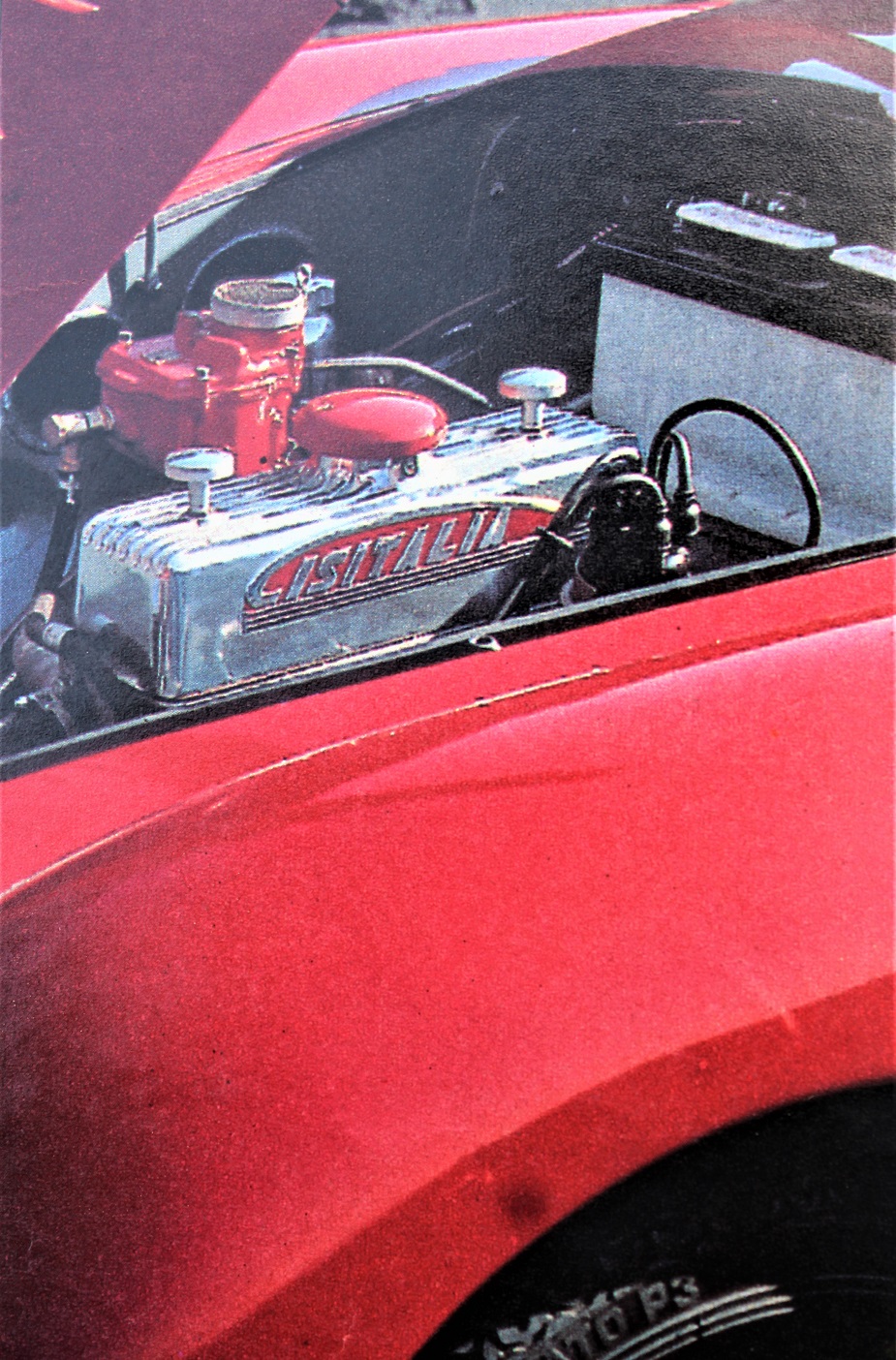 Cisitalia Aerodinamica Savonuzzi Il motore di origine Fiat profondamente modificato.