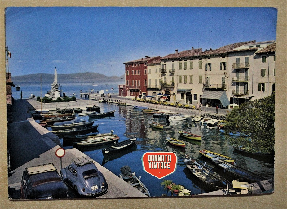 Pubblicità e cartoline vintage Lago di Garda - Lazise - il porto 08 04 1968.