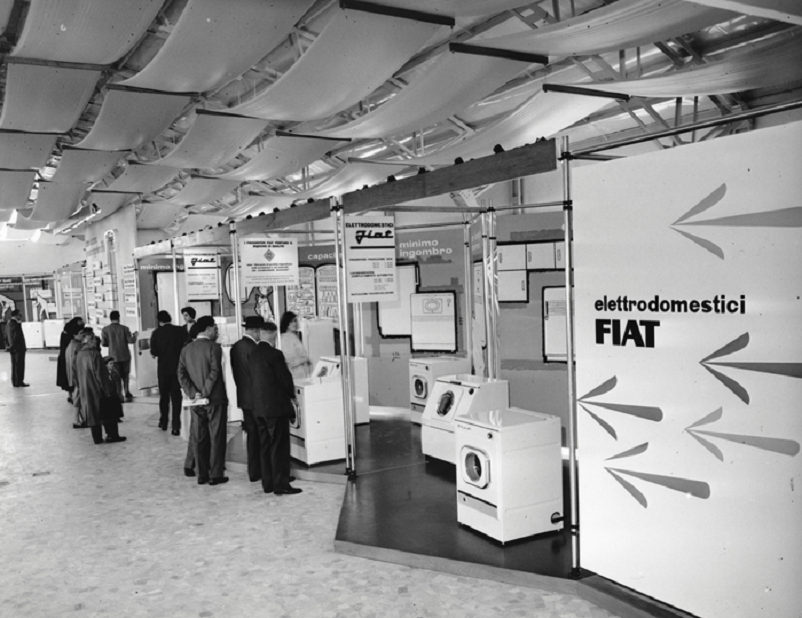 Anni 50 e il design italiano, Elettrodomestici Fiat alla Fiera Campionaria - Milano 1958.